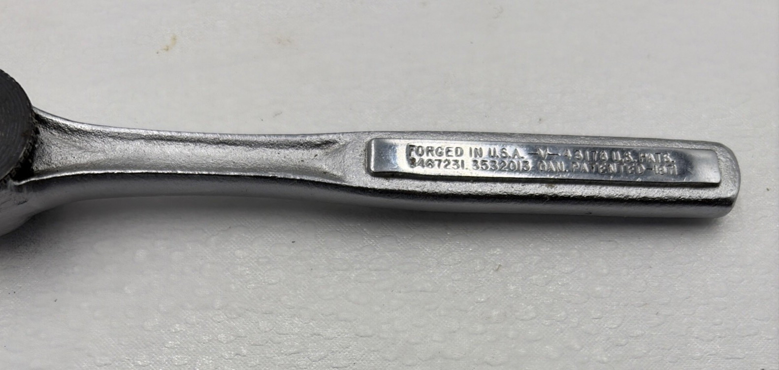 Vintage Craftsman Tools USA 1/4″ Drive Ratchet V-43178 Original Patent Handle