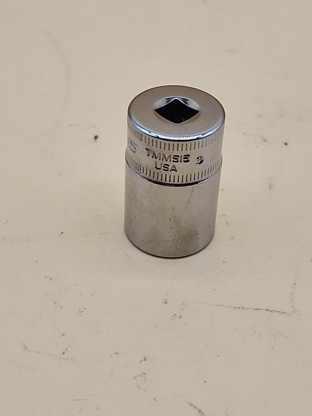 Snap-on Tools 1/4″ Drive 15mm Metric Semi Deep 6PT Chrome Socket TMMS15 USA
