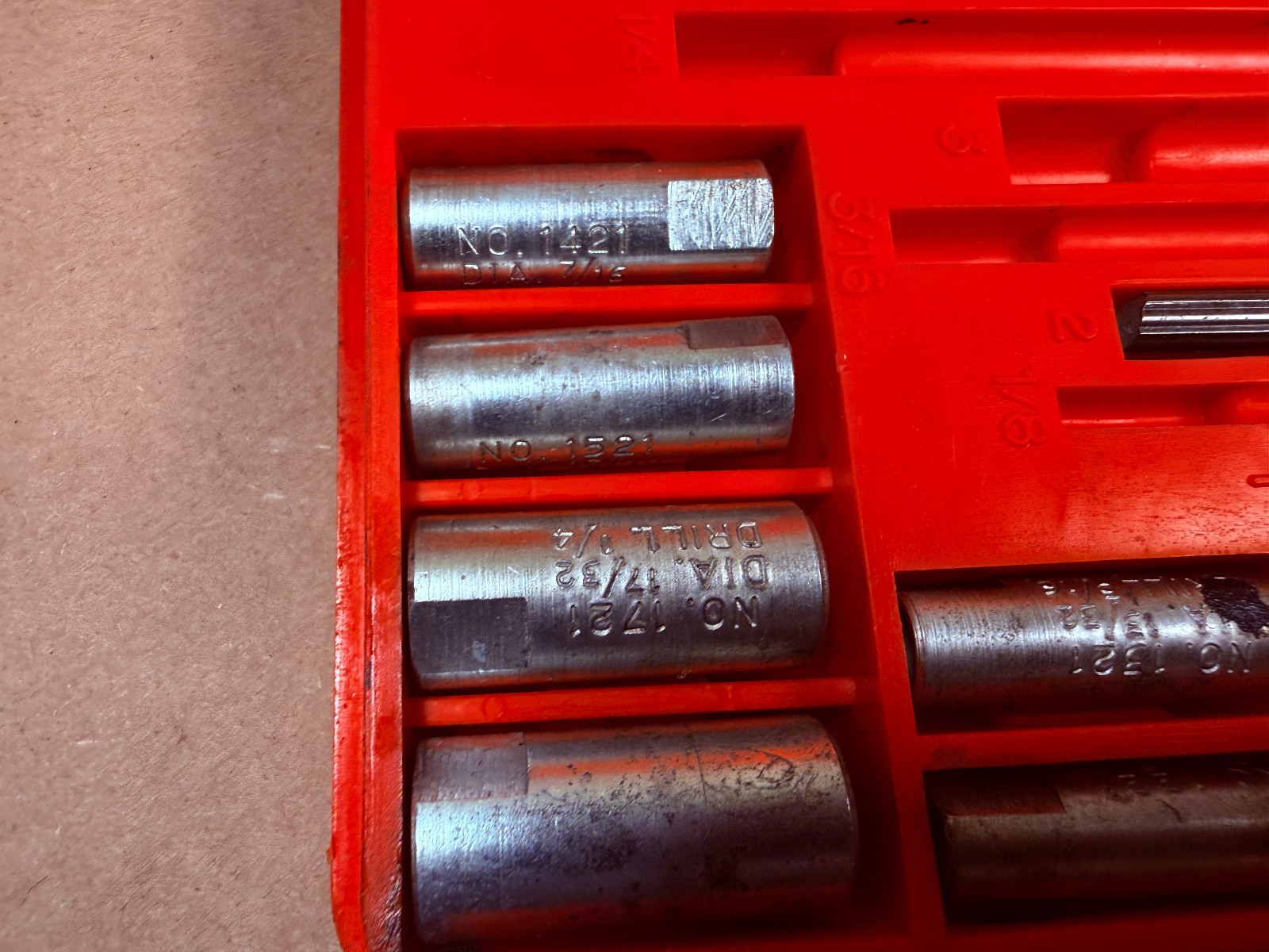 MAC Tools SE10 Screw Extractors Set Red Hard Case Incomplete USA Pre-Owned