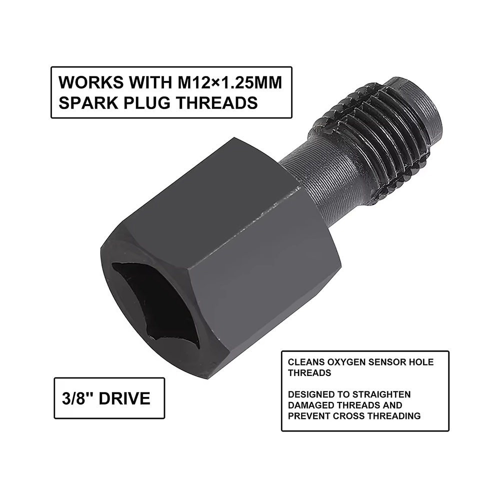 5pcs O2 Oxygen Sensor Socket Wrench Removal Tool 3/8″ 1/2″ Drive x 7/8″ 22mm Set