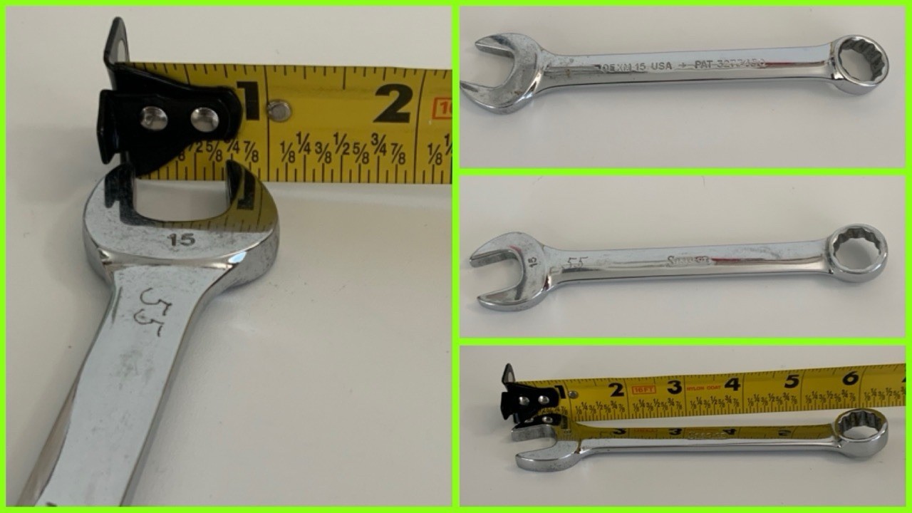 SNAP ON Combination Wrenches SET OF 8—10/11/13/14/15/16/17/18 mm 12 Pt-Flank Dry