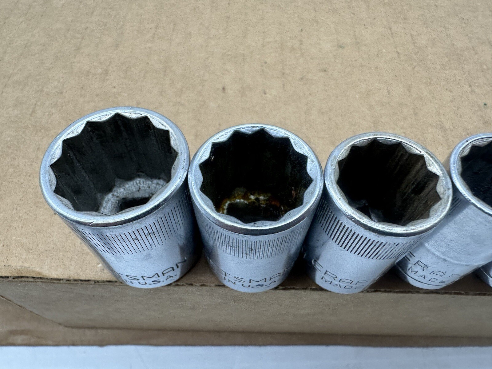CRAFTSMAN 6pc SOCKET SET 22MM-19-17-15-14-13 1/2″ DR 12.PT – VV Series USA MADE