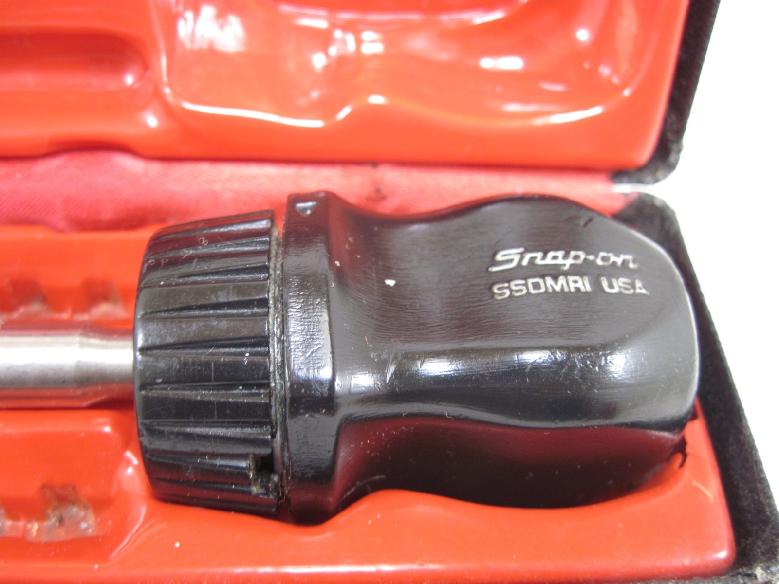 Snap On Stubby Magnetic Ratcheting Screwdriver Set W/Case PB67 NICE