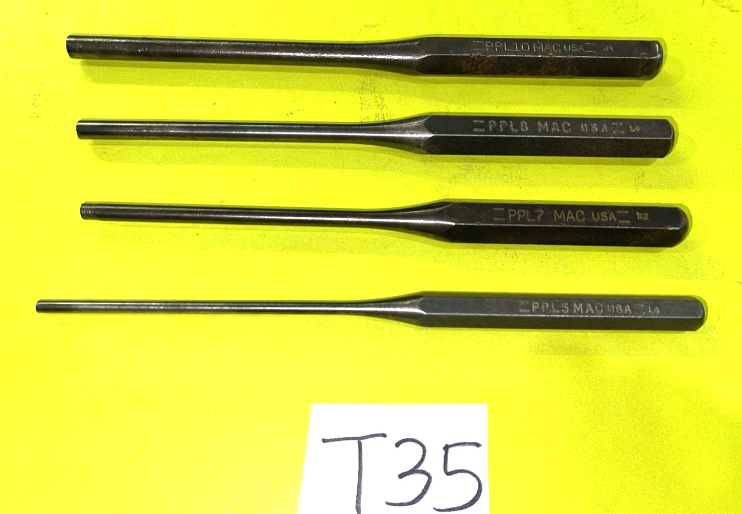 MAC TOOLS 4 PIECE LONG PIN PUNCH 5/32-5/16 SET FREE SHIPPING IN THE US