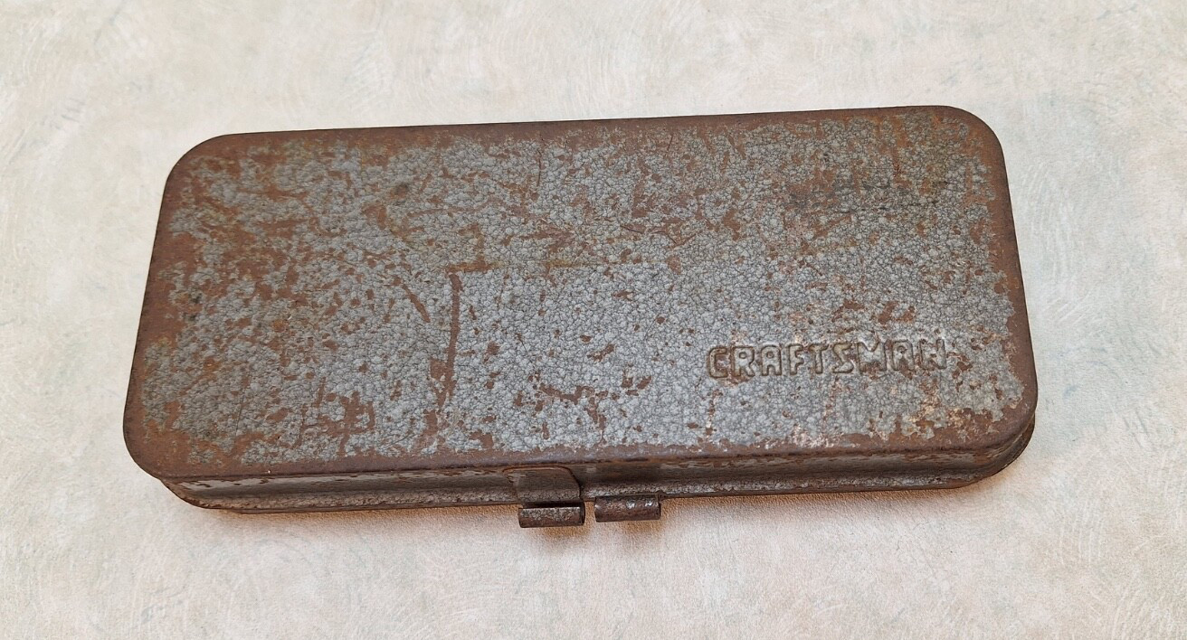 Vintage Craftsman 1/4 Drive Socket Set 6 Point Sockets Metal Case