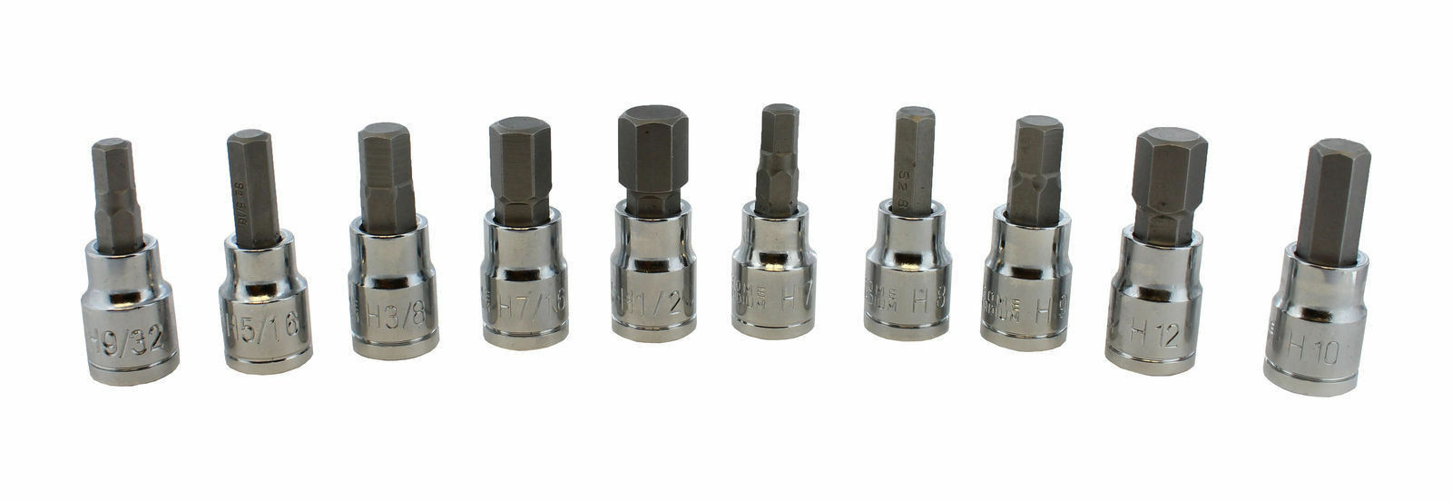 Master Hex Bit Set | 32pc SAE & Metric Socket Set Standard Allen 1/4″ 3/8″ 1/2″