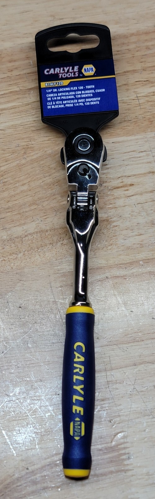 NEW! NAPA Carlyle Locking Flex Comfort Ratchet 1/4 in Drive 8″ Length R14LF120