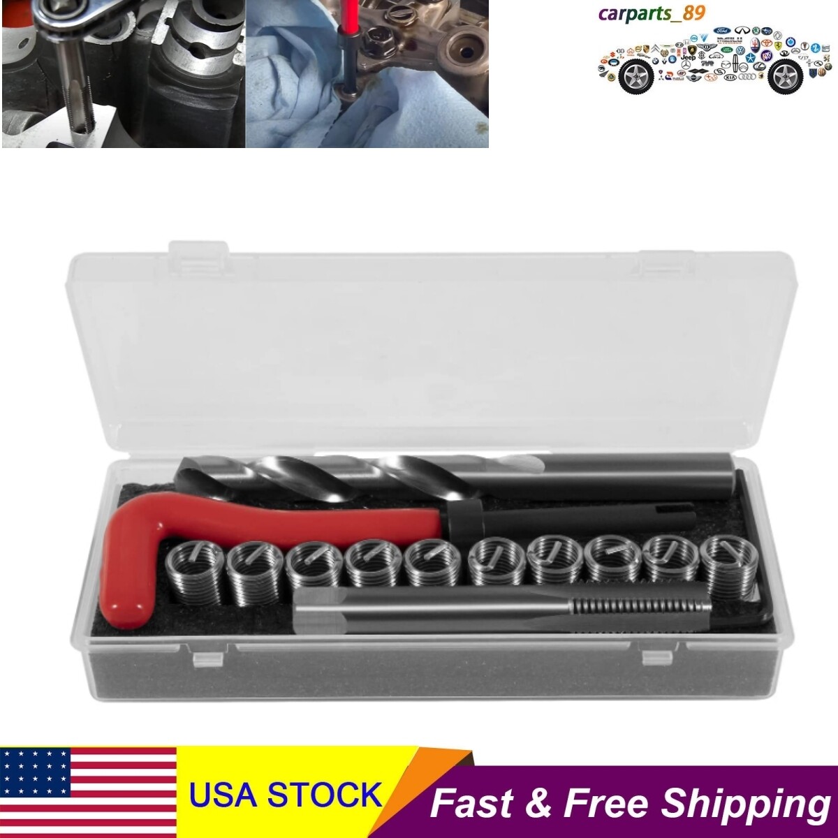 1420 Engine Cylinder Head Bolt Repair Tool Kit M11.5mm x 1.5 For Toyota Honda