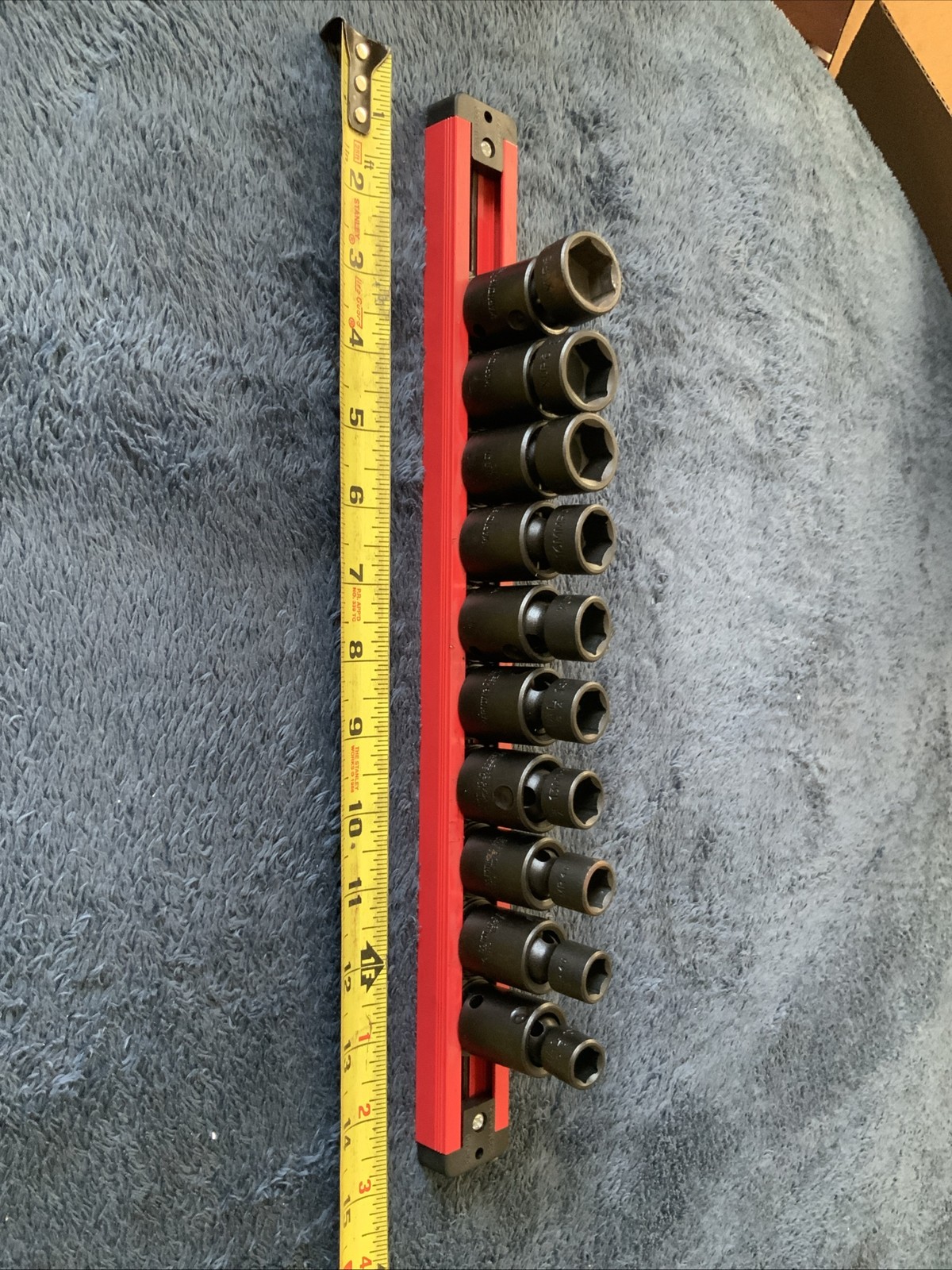 Mac Tools 3/8” Drive Impact Swivel Socket Set, 10-19mm….6pt…..Mac Tray As Well..