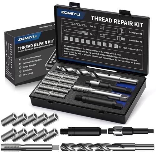 M11x1.25 Metric Thread Repair Kit – HSS Drill, Tap, Counterbore & 10 Inserts