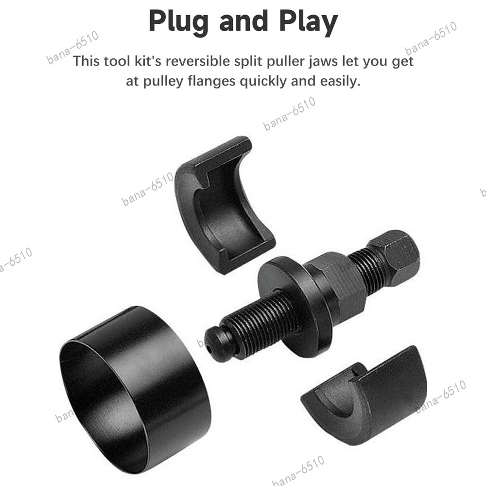 13PCS Power Steering Pump Pulley Puller Remover & Alternator Installer Tool Kits