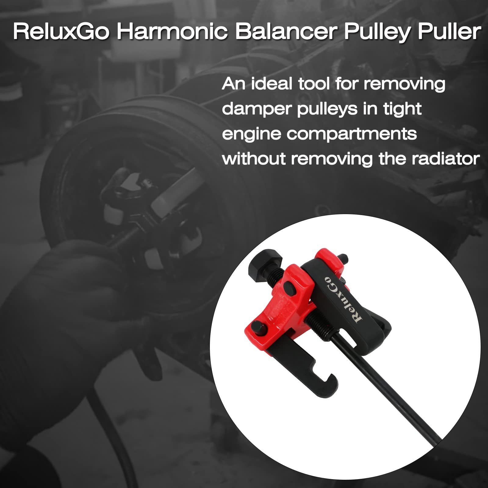 Harmonic Balancer Pulley Puller Set Adjustable 3-Jaw Puller Tool for Removing Ha