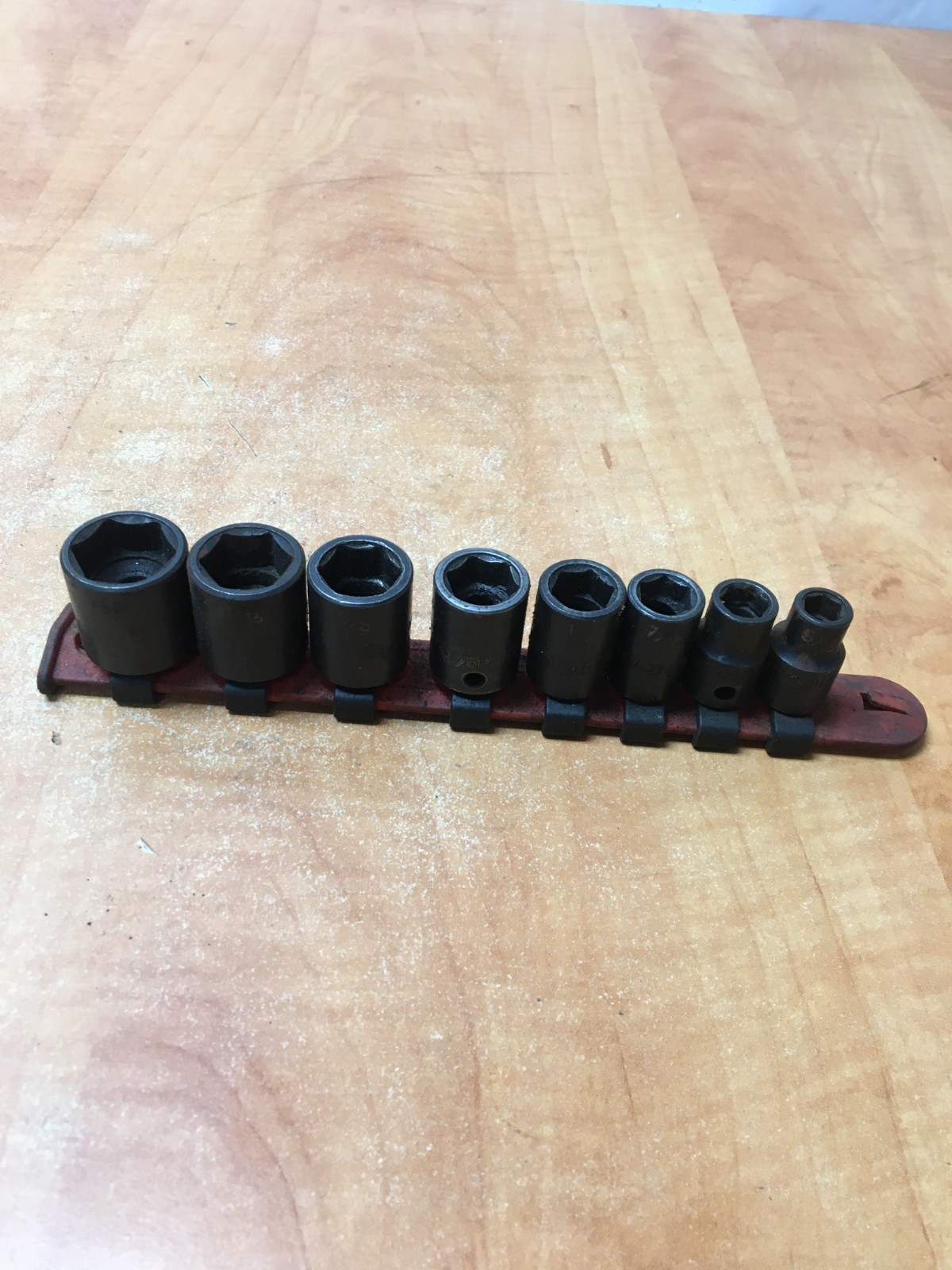 Matco Tools 8 Piece 3/8» Drive 6 Point SAE 5/16-3/4″ Impact Socket Set w/Holder