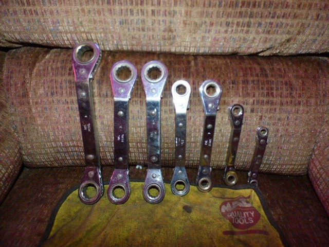 MAC TOOLS 7PC METRIC DOUBLE RATCHET END RATCHET WRENCH SET 7MM TO 21MM