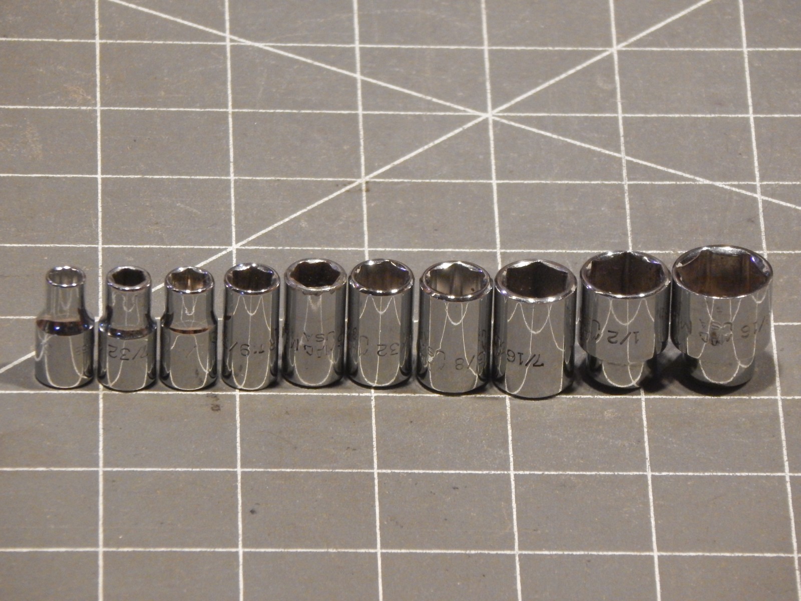 Mac Tool 10Pc 1/4″ Drive SAE Shallow Socket Set 3/16″ 9/16″ 6Pt Dr M M66