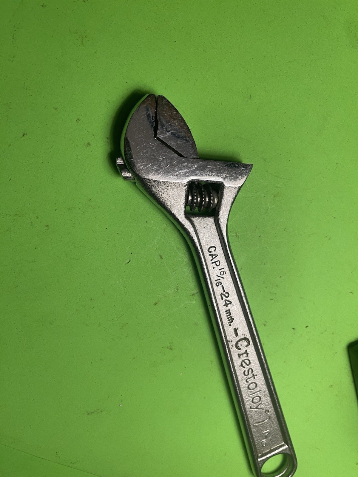 Vintage 8″ Adjustable Crescent Wrench Crestoloy Made in the USA B46