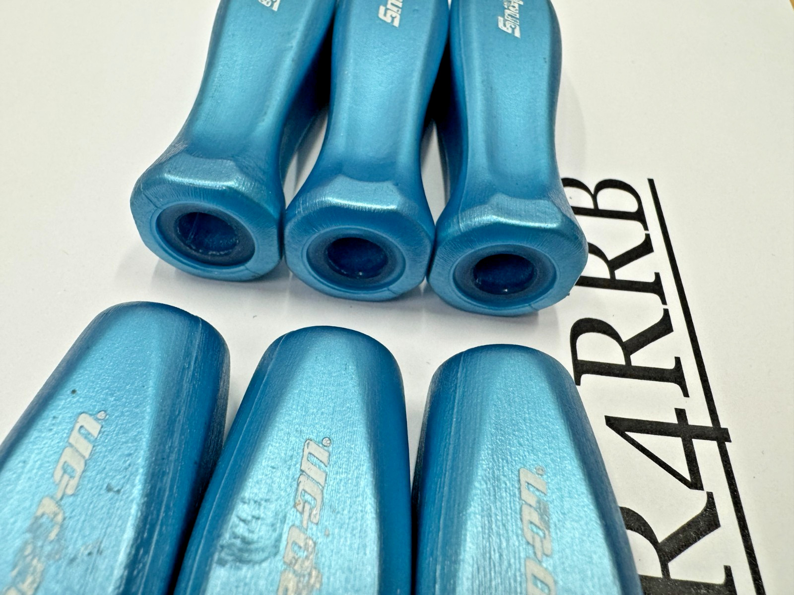 Snap-on Tools PEARL BLUE 3/8″ Drive Replacement Ratchet Hard Grip 6PC Lot Dinged