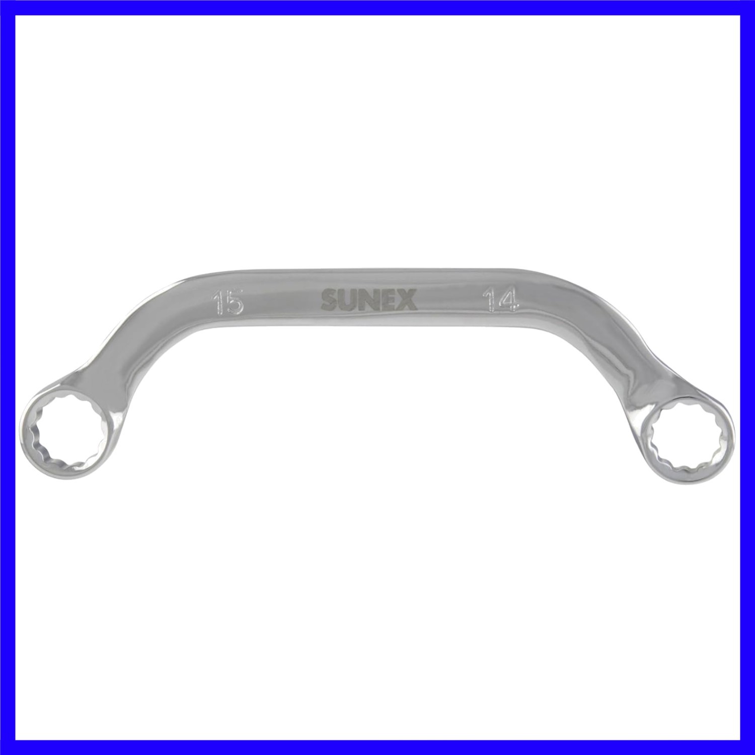 Sunex 993503M 14 mm x 15 mm Fully Polished Half Moon Double Box Wrench