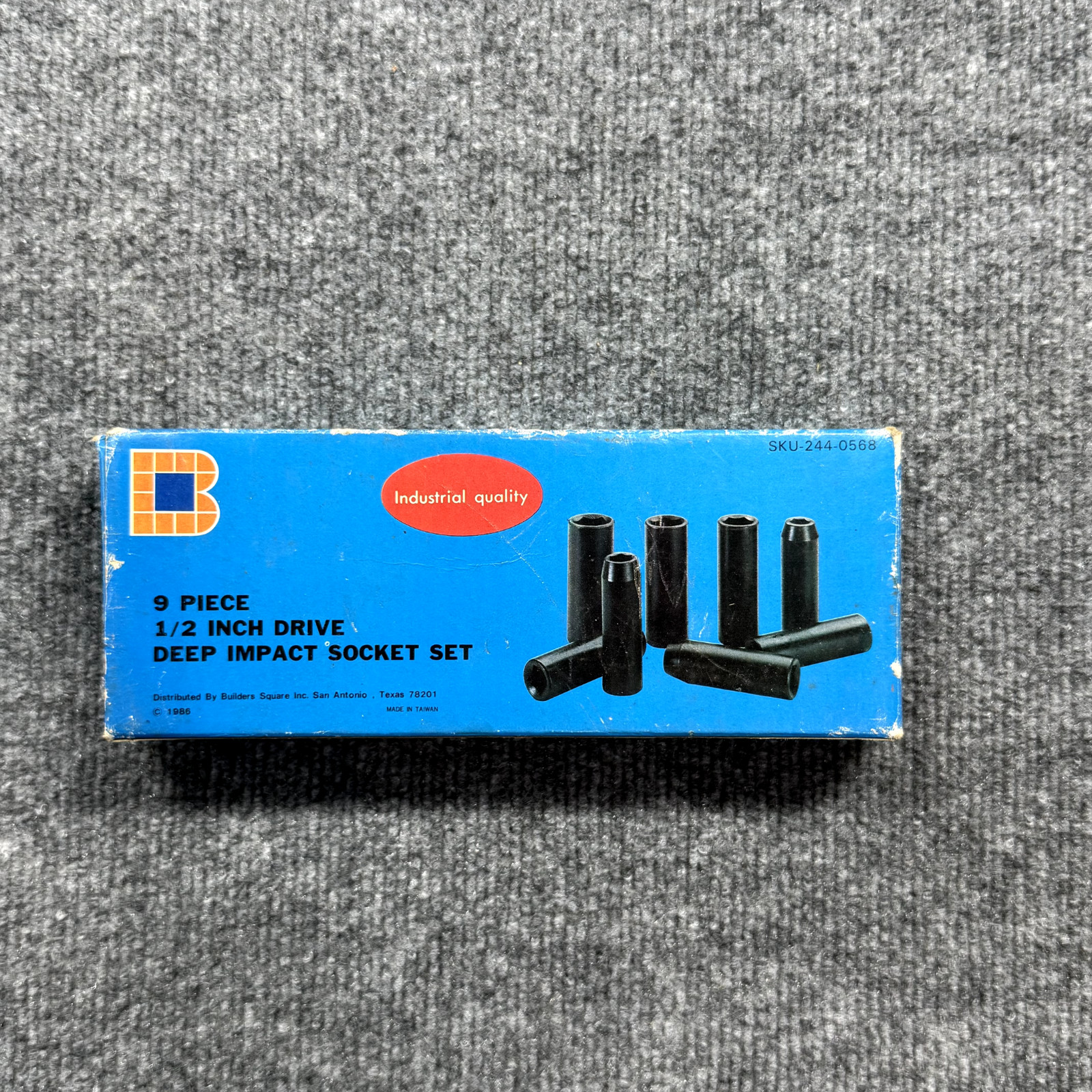 9-Piece 1/2″ Drive Deep Impact Socket Set Made In Taiwan Industrial Quality