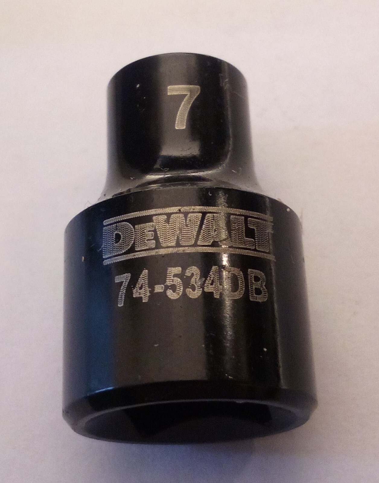 DeWalt 7mm x 3/8″ Dr Black Chrome Socket – 74-534DB – 6 Pt Free Shipping