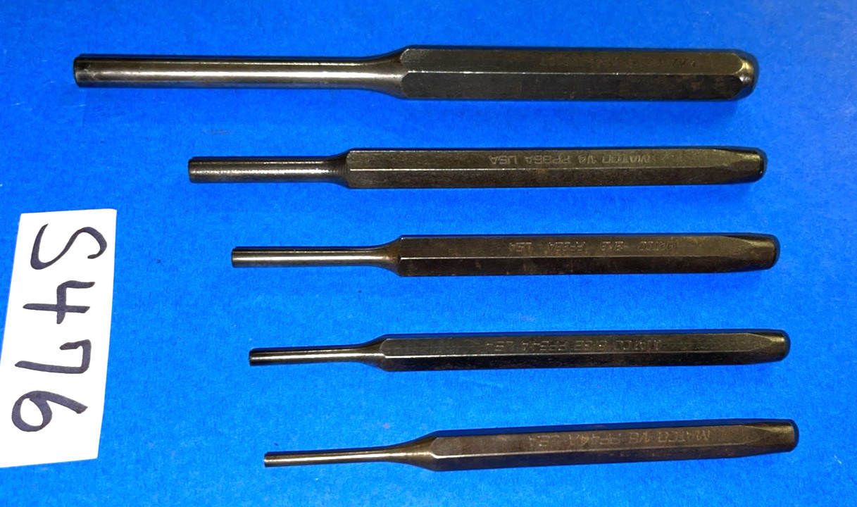 MATCO TOOLS 5 PIECE PUNCHES 1/8 – 5/16 SHIPPING INCLUDED IN THE US