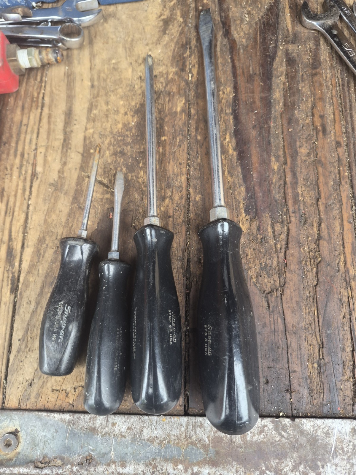 Snap On Tools 4 Pc Screwdriver Set Std8,stdp63,std3,sddp31