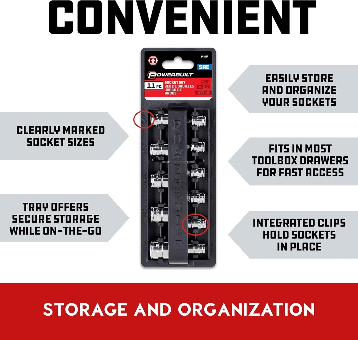 11 Piece 1/4-Inch Drive SAE Socket Set, Sizes 5/32 Inch to 9/16 Inch, 6-Point…