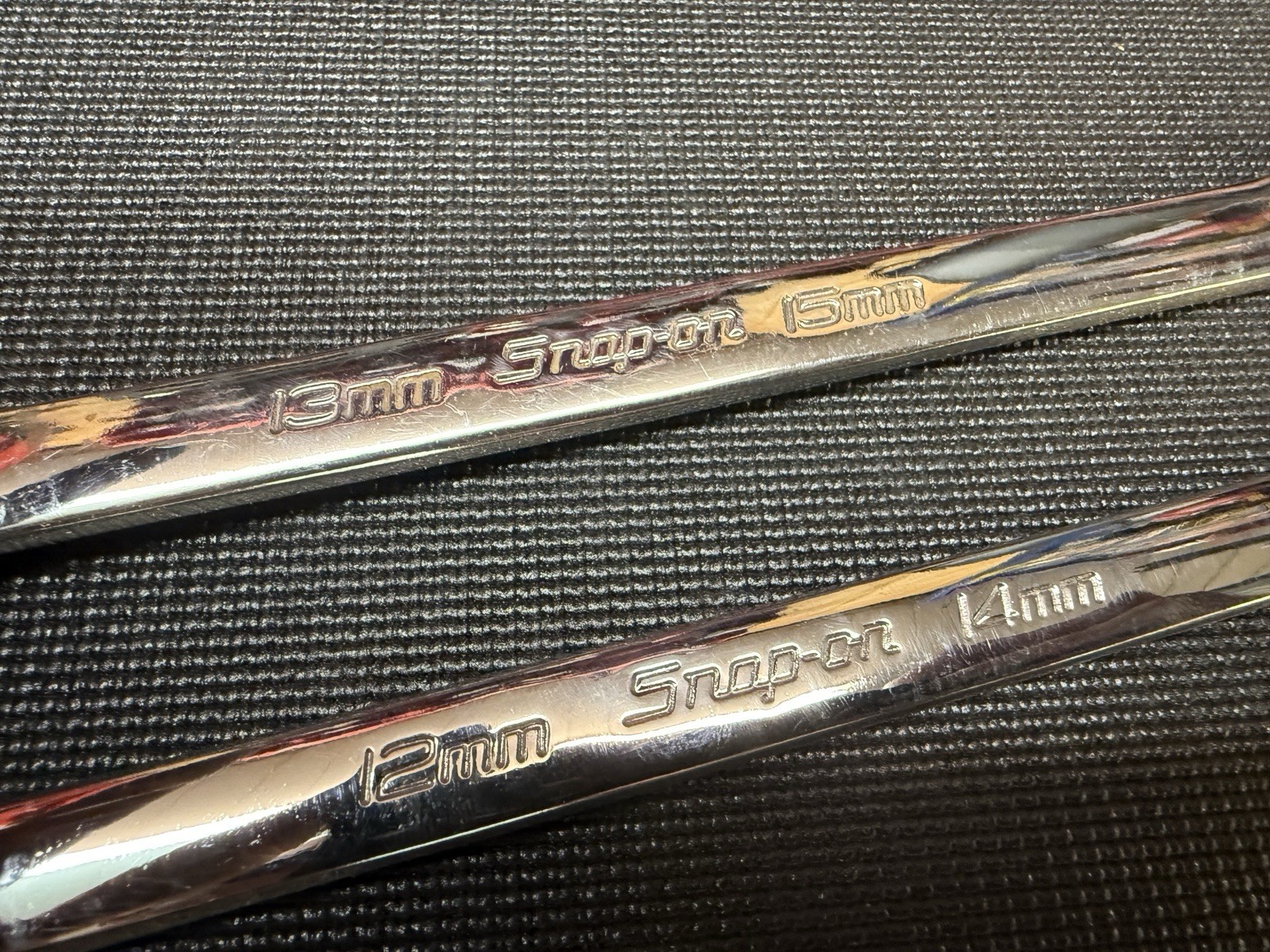 Snap On 2pc Metric 10deg Offset Box Wrench Set 12, 13, 14, 15mm
