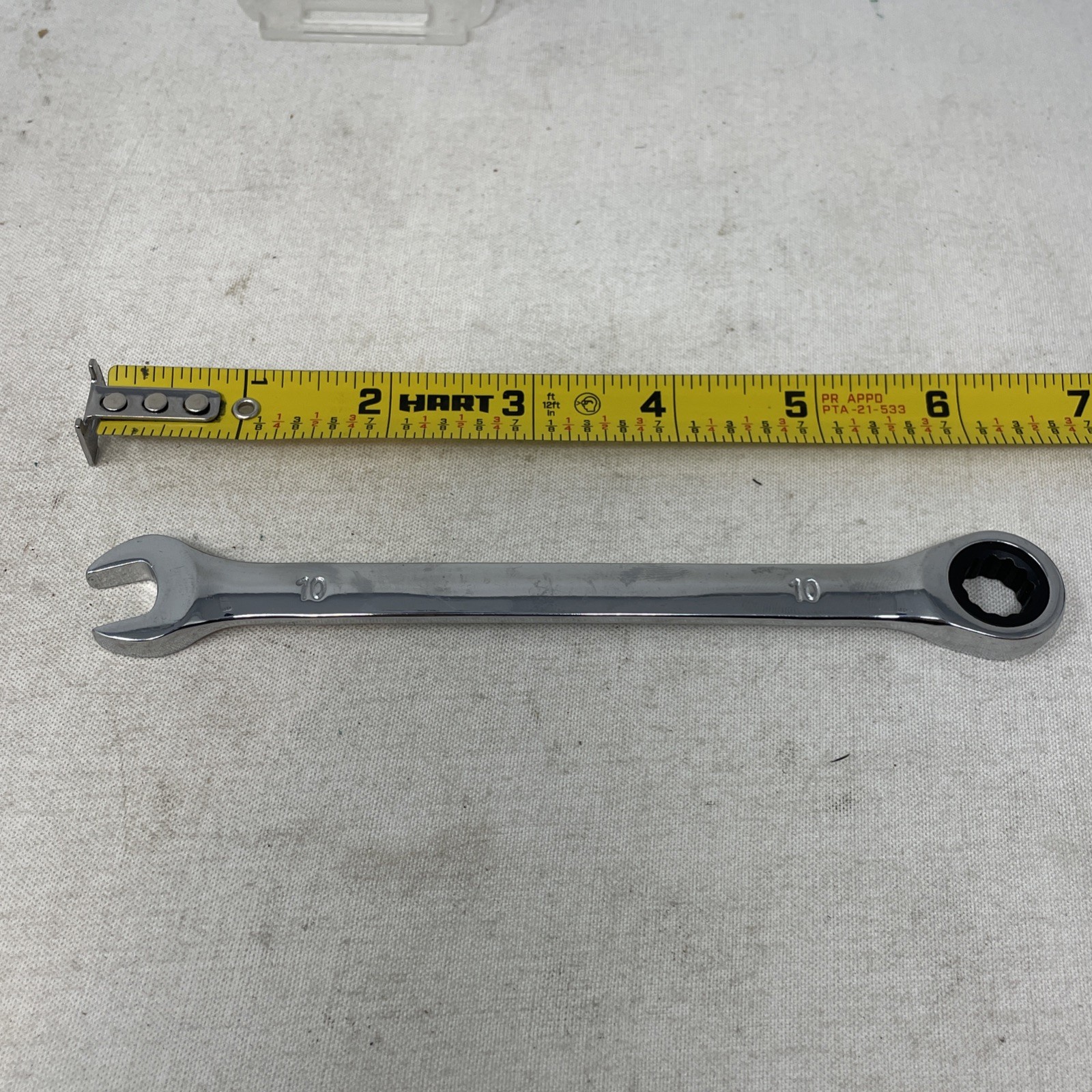 Chrome Vadnium 10 mm Ratchet Wrench/ Open End Combo Wrench 6” Long