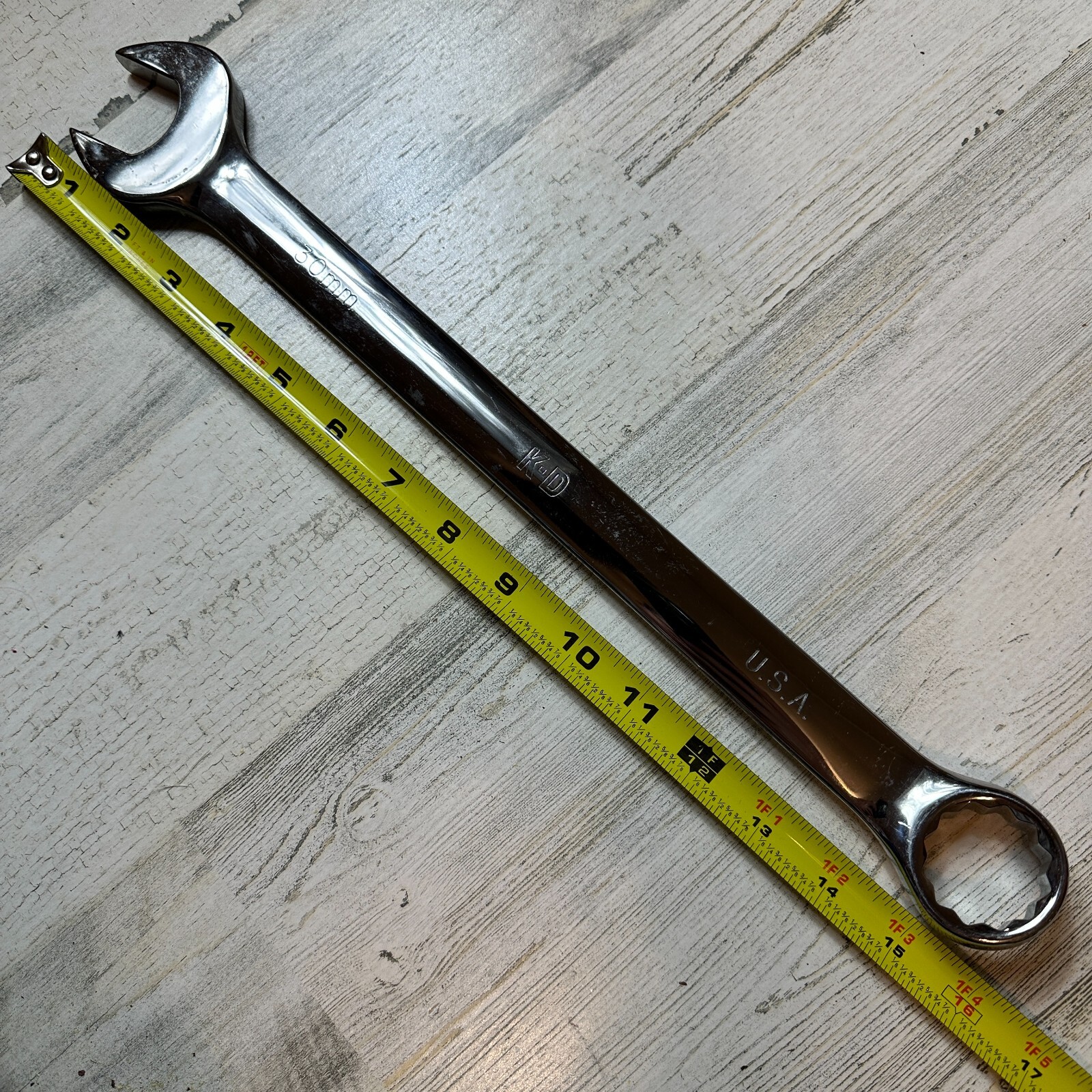 KD Tools USA 30mm Metric Combination Wrench 12 Point Full Polish p/n 63530