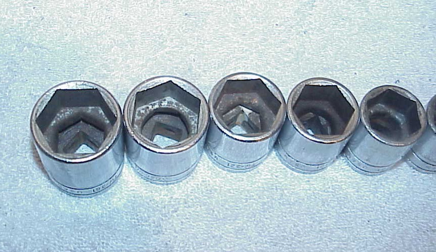 9 pcs Snap On 1/2” Drive Shallow Socket Set 6pt. 1-1/8″ – 1/2″ TW361 TW341 TW321