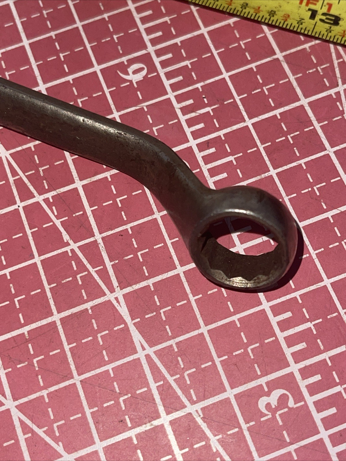 Vintage Vlchek USA WBA1618 1/2 X 9/16 In SAE 12 Point Offset Box End Wrench 1/2”
