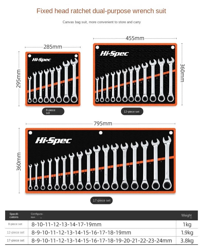 Ratchet Wrench Open End Dual Purpose Quick and Labor-saving Wrench Tool Set