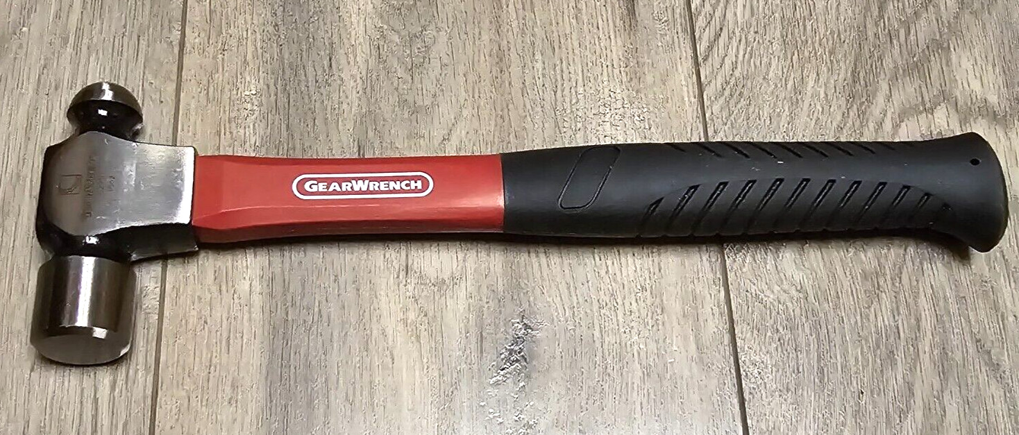 Gearwrench 16oz Ball Peen Hammer w/ Fiberglass Handle & Rubber Grip #82251