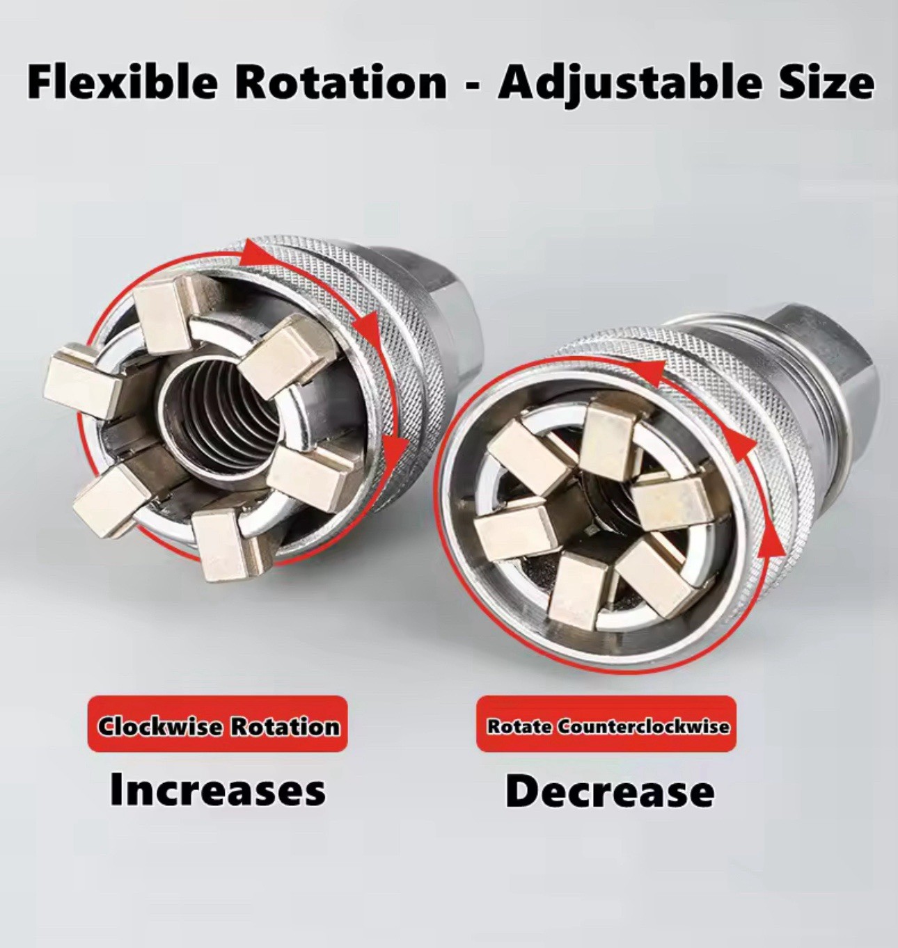 Universal Socket Adapter 10-19mm Adjustable Magic Wrench Sleeve 3/8 Drive