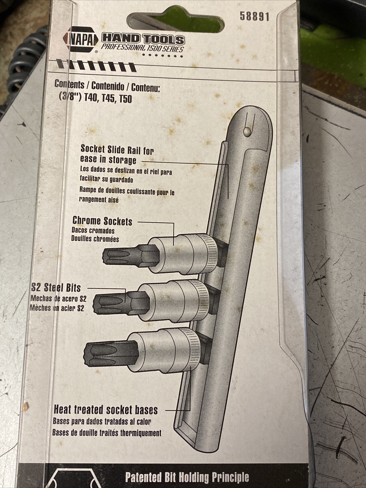 NAPA Tools, Part #58891, 3 Piece Torx Bit Brake Caliper Set, 3/8″ Drive