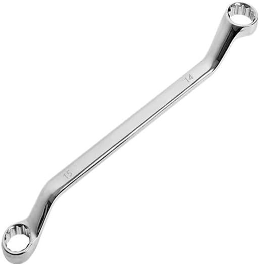 Polished 14mm x 15mm 12 Point Offset Wrench for Easy Access in Tight Spaces