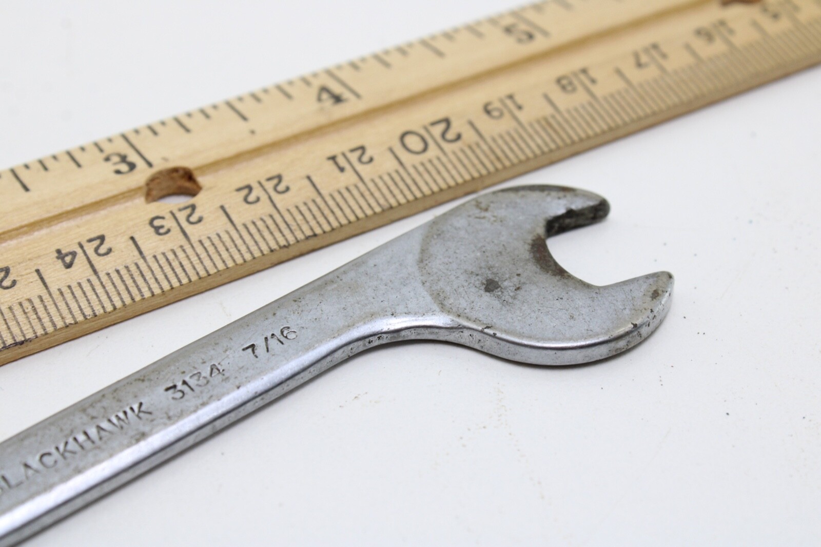Blackhawk 3134 1/2″ x 7/16″ SAE Chrome Angle Open End Wrench USA