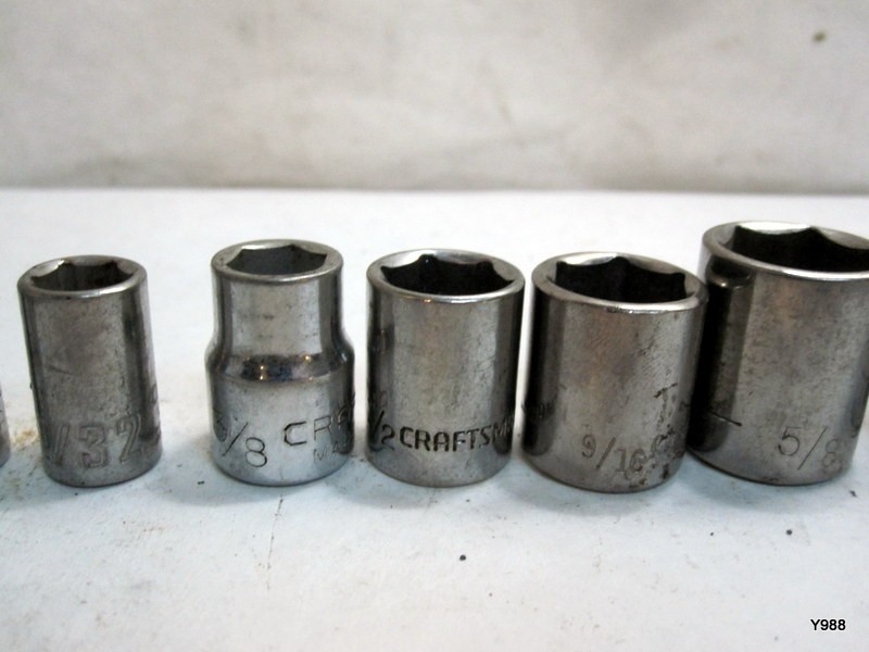 CRAFTSMAN set of 14 sockets mix lot see description