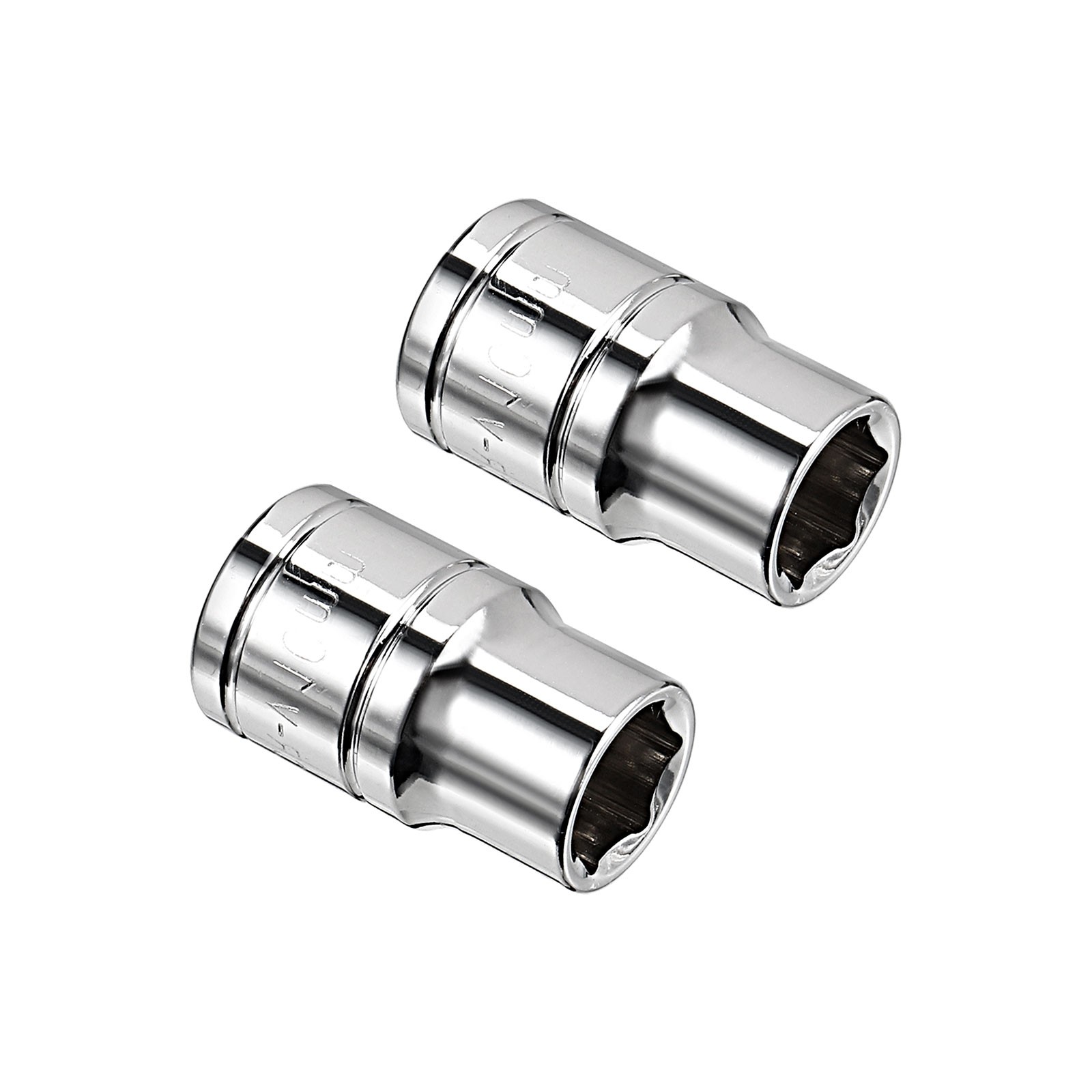 2pcs 6 Point Shallow Socket 3/8 Inch x 10mm Square Drive CR-V Steel Metric Sizes