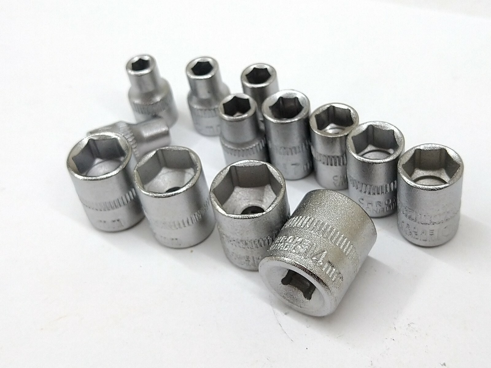 Socket CR-V 4mm to 14mm SET (13pcs) 1/4 DR NEW