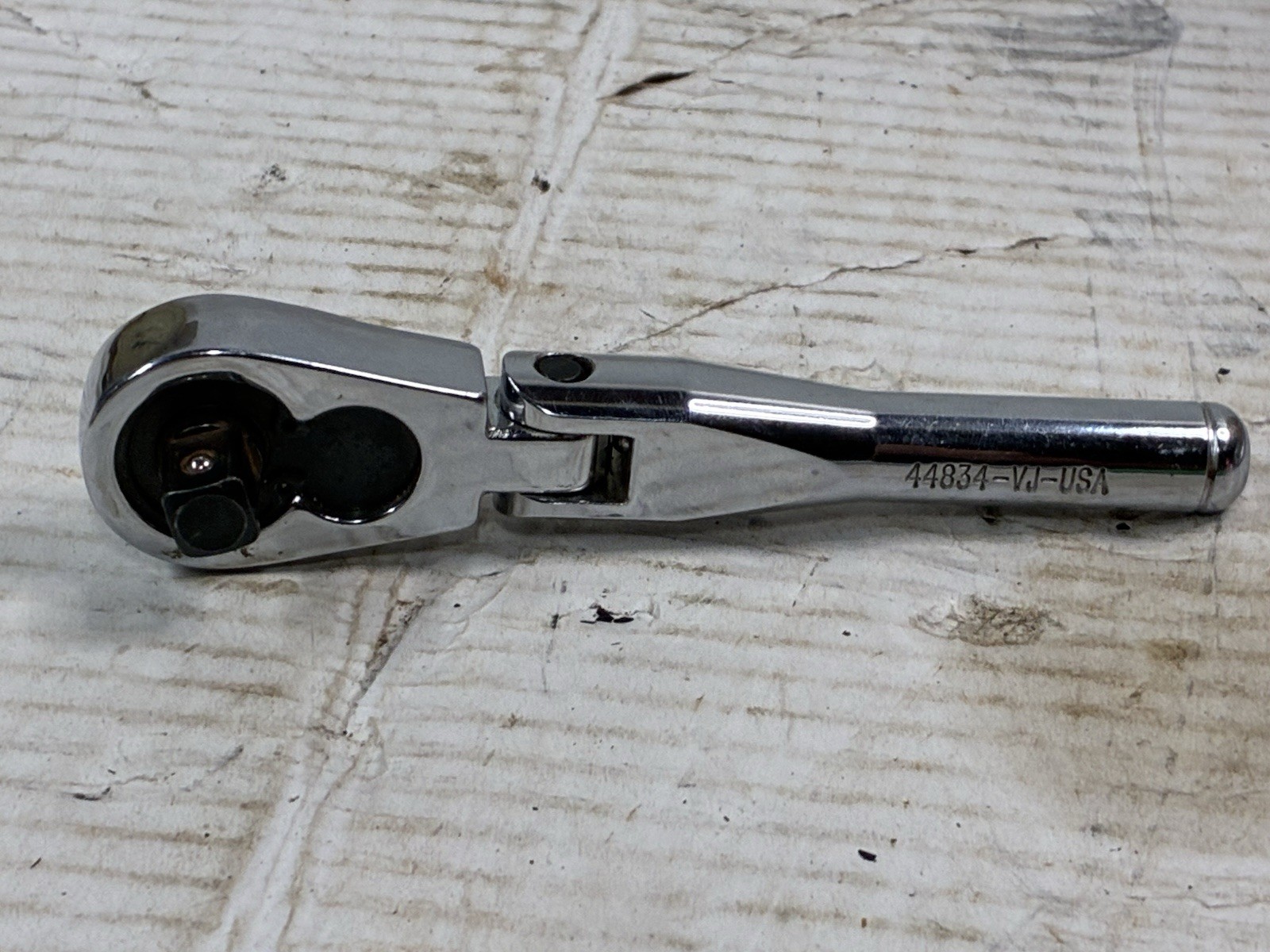 Vintage Craftsman 44834 VJ 3/8″ Dr Stubby Flex Head Ratchet Excellent Condition