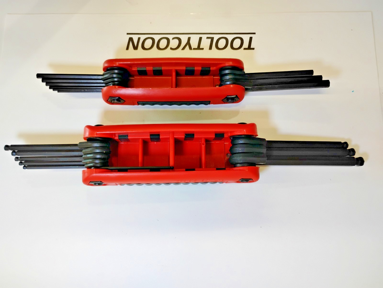Snap-On Tools NEW 2pc Red/Black SAE Ball/Straight Hex Combo Set AWEFBH9K AWEF9K