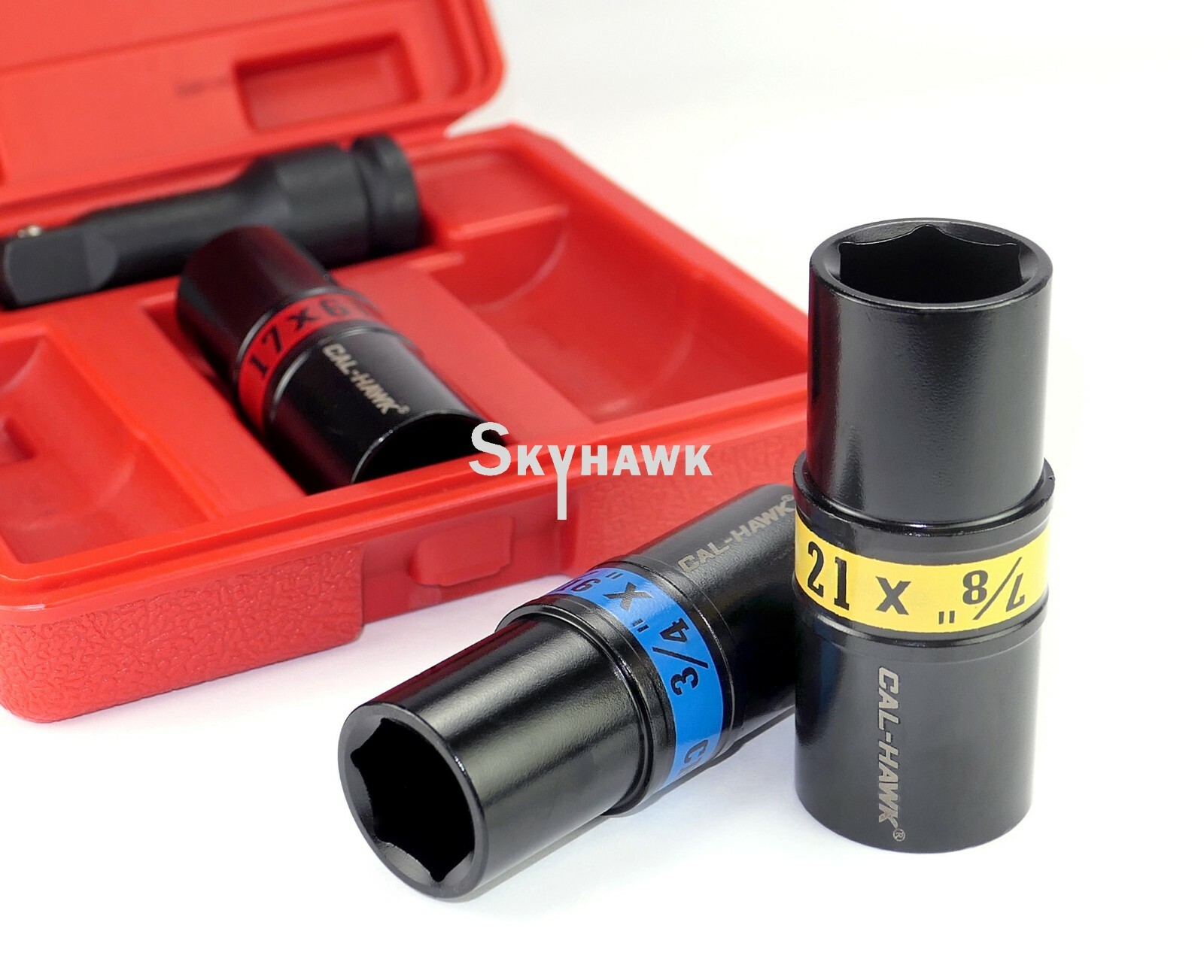 4-pc. 1/2″-Dr. Flip Impact Lug Nut Thin Wall Back and Front Socket Metric/SAE