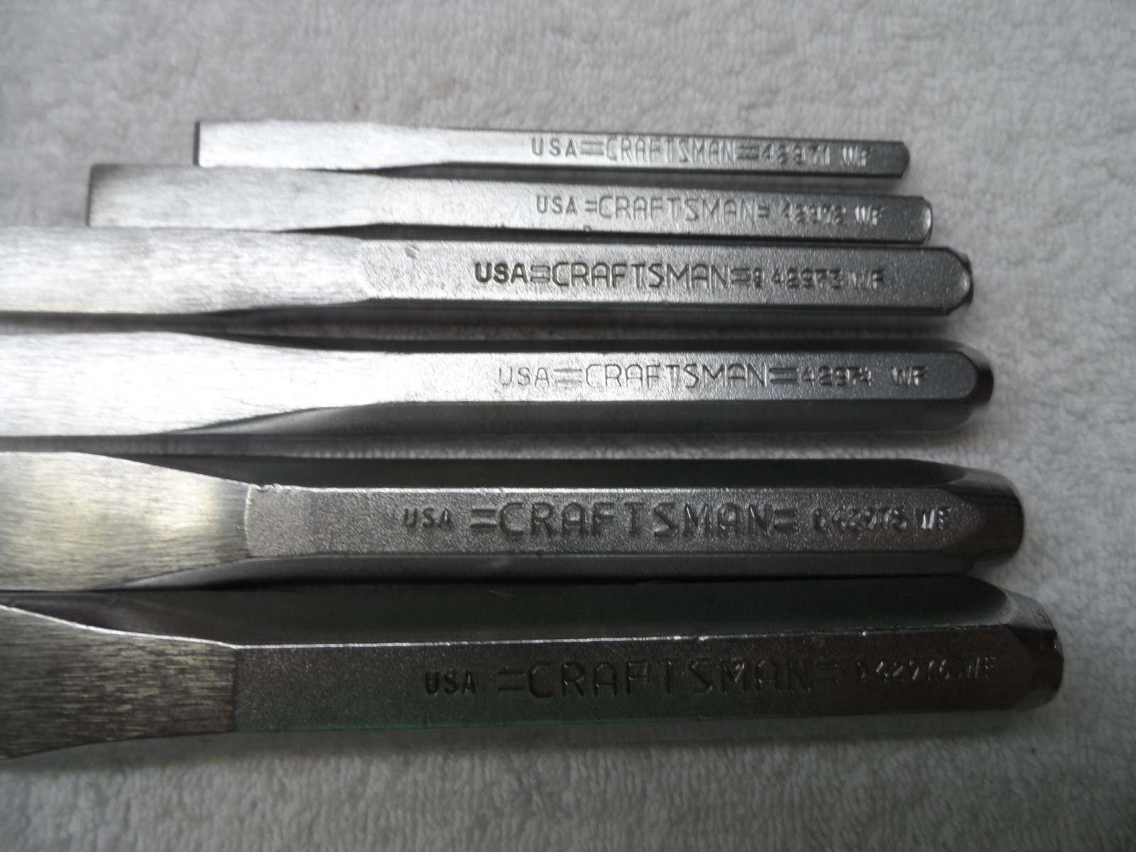 Craftsman Chisel Set, made in USA, PN 42971 to 42976 – 6 pcs (vintage)