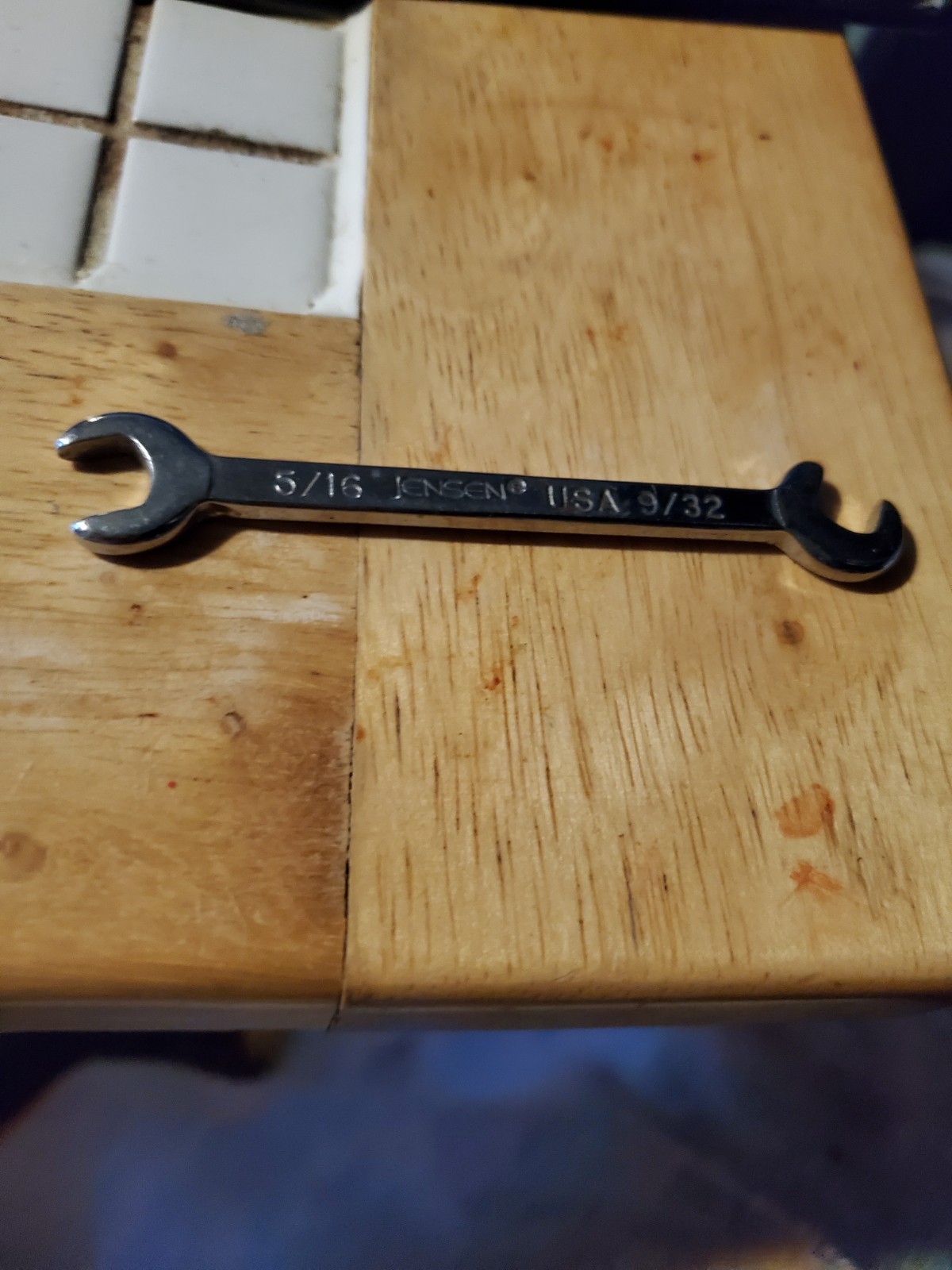 Jensen Vintage 9/32 and 5/16 Open End Combination Wrench