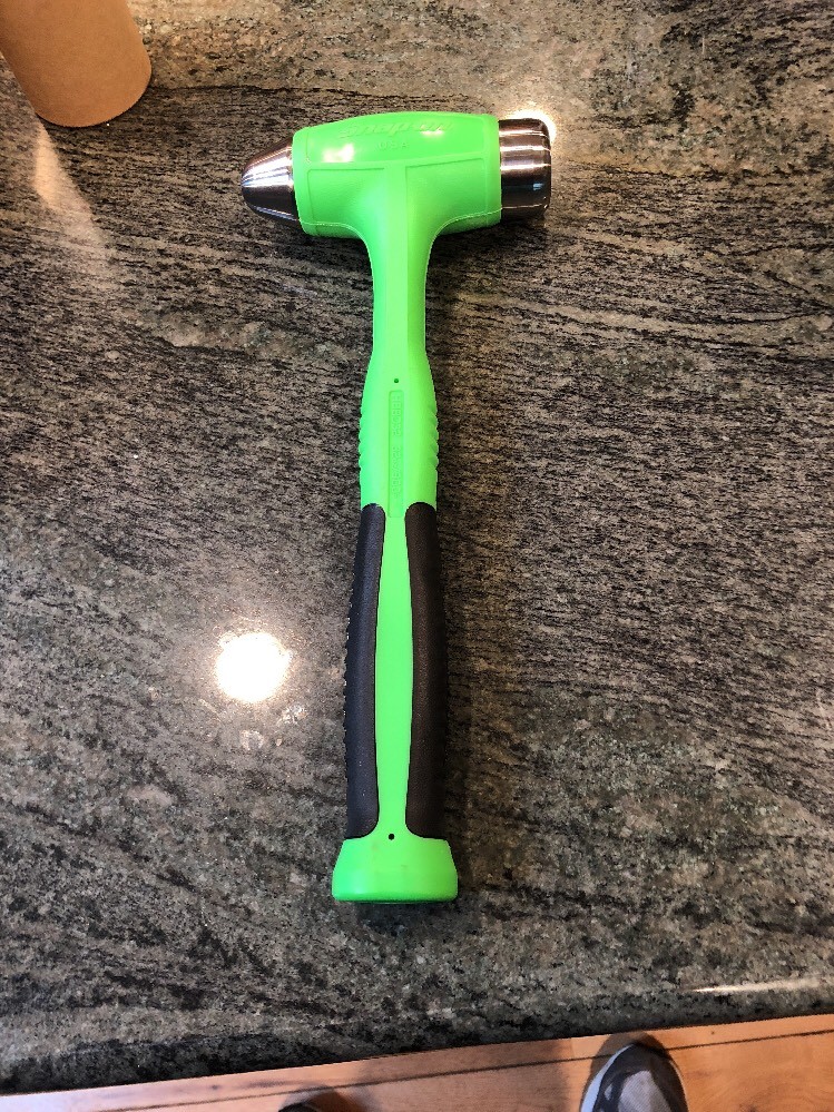 Snap On hbbd32g 32 ounce ball peen soft grip dead blow hammer green