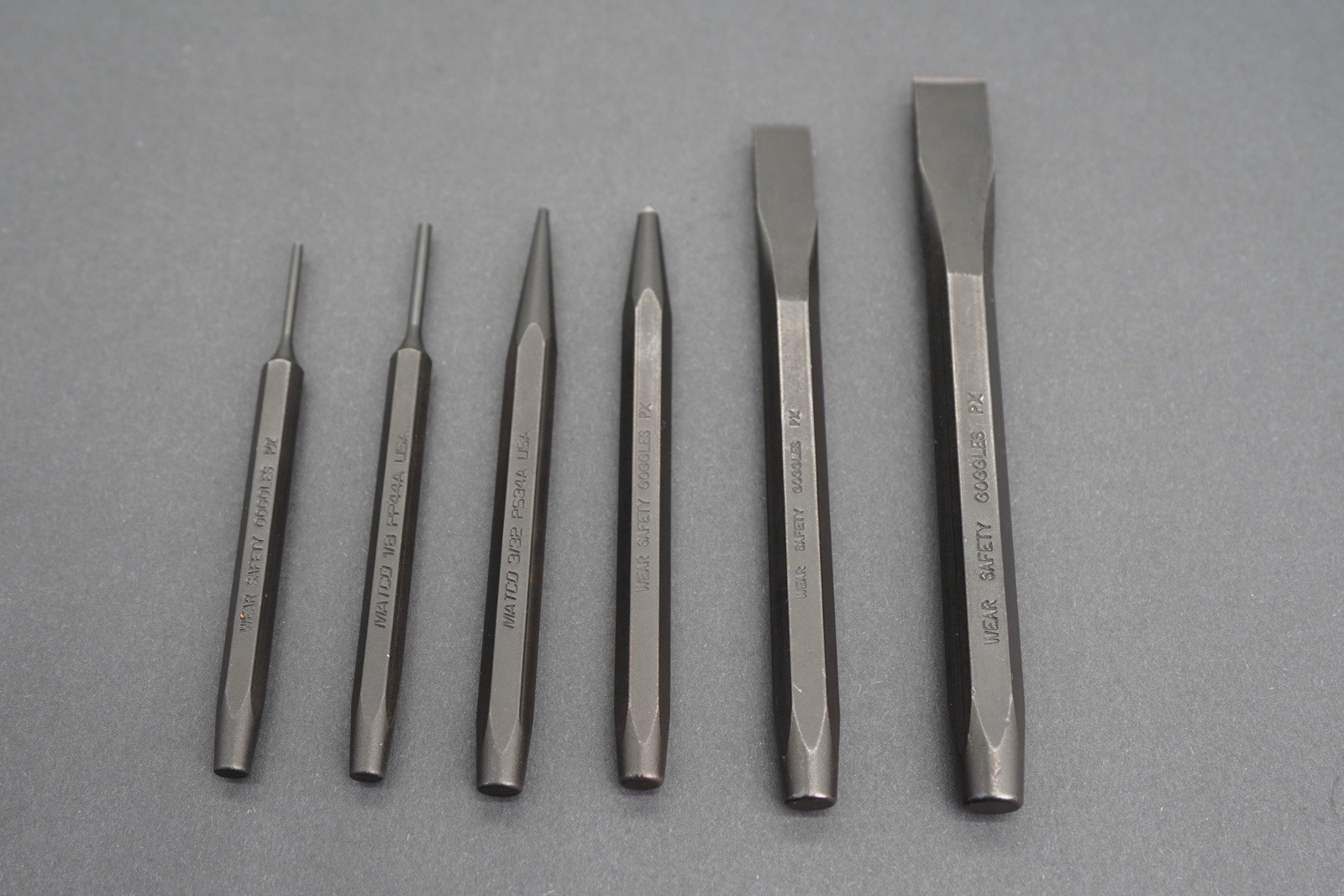 Matco Tools Hammer Ball Peen And Punch Chisel Set 7 Pieces 32oz BHG32F SPC6PA