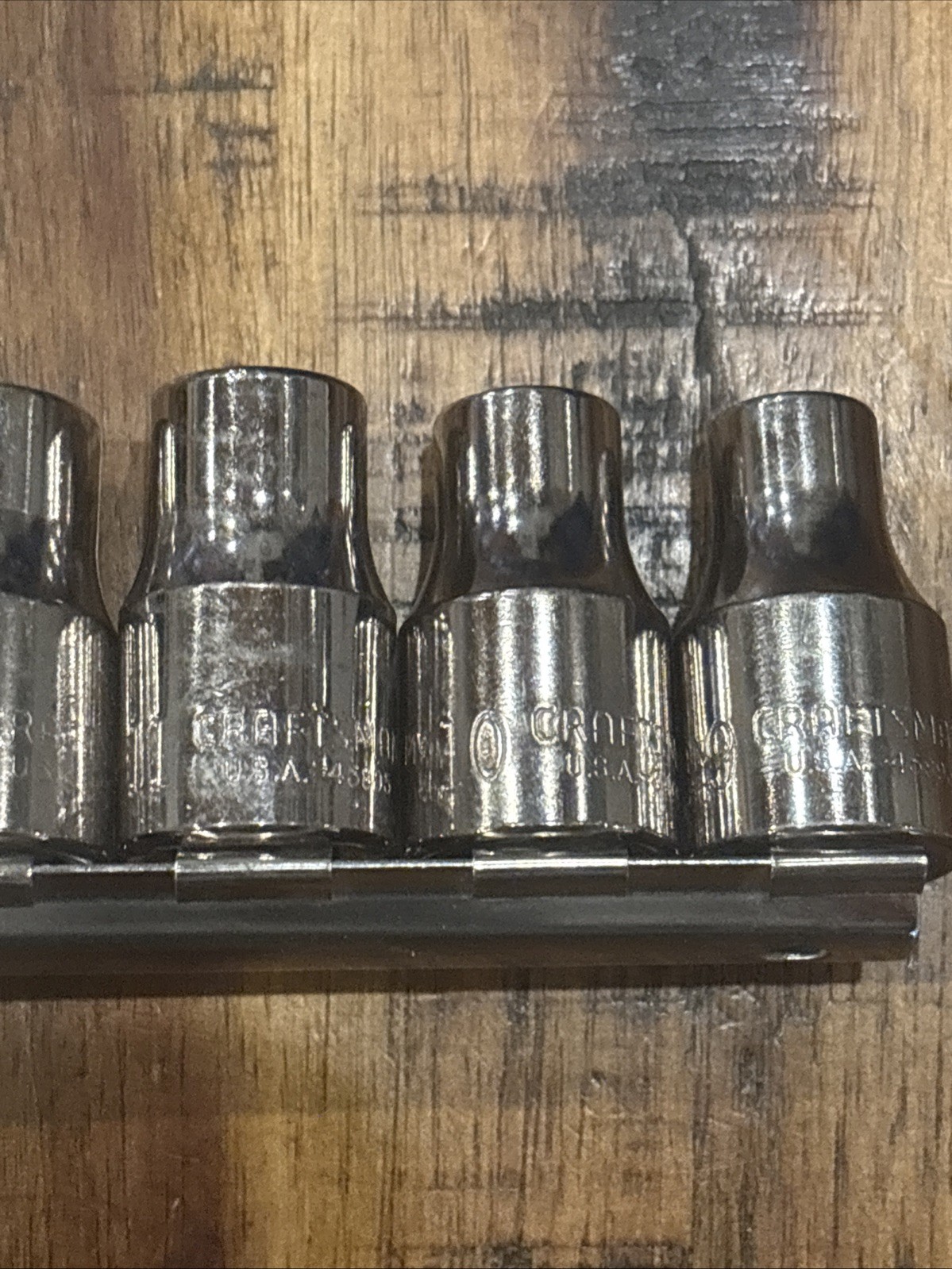 Craftsman 1/2” Drive Laser Shallow Socket Set 9mm – 19mm 6pt 11pc USA NOS METRIC