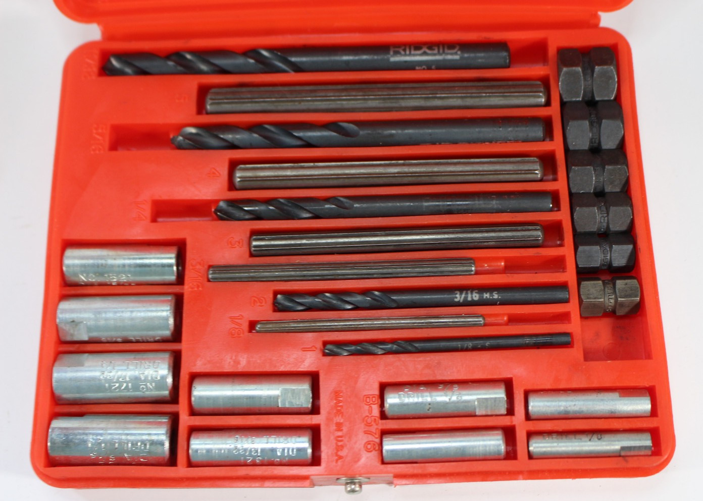 SNAP ON Tools E1020 Blue-Point Screw Extractor 26 pc. Set, Mixed w/Rigid